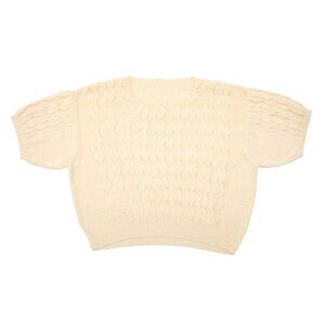 Sundazed (Austria) Vintage, Hand-Knit, Sculptural, Stitchwork, Lace Eyelets